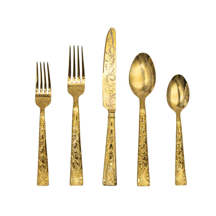 Parisian Garden Gold 18/10 Stainless Steel 20 Piece Flatware Set