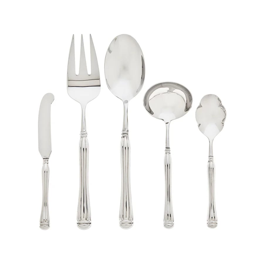 Rovello Mirrored 18/10 Stainless Steel 5 Piece Hostess Set