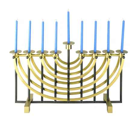 Ricci Argentieri Black And Gold Menorah