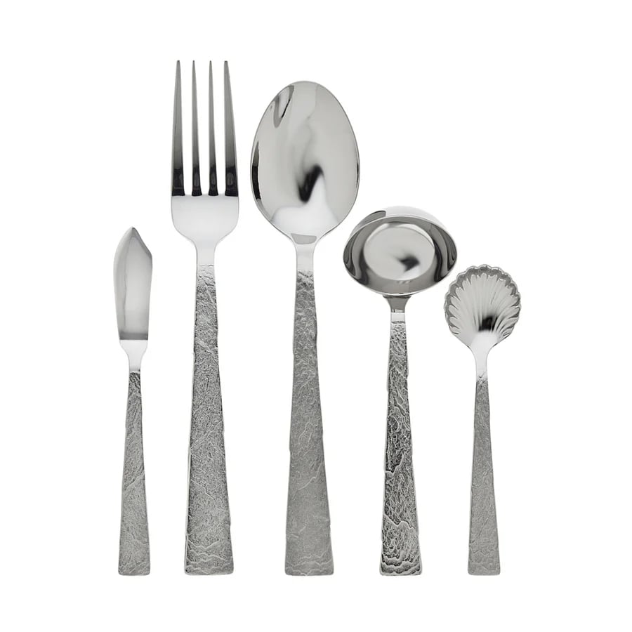 Slate Mirrored 18/10 Stainless Steel 5 Piece Hostess Set