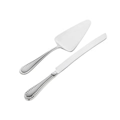 Rivets Satin 18/10 Stainless Steel 2 Piece Cake Serving Set