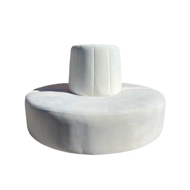 Skyler Round Sofa - White RENTAL