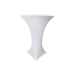 Elegant White Spandex Cocktail Table Cloth