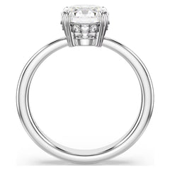 Stilla cocktail ring Round cut, White, Silver-tone finish