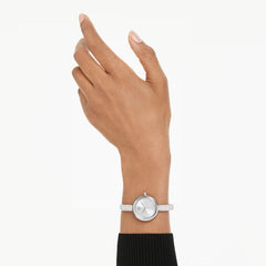Sublima bangle watch Swiss Made, Metal bracelet, Silver tone, Stainless steel