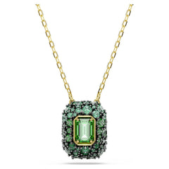 Sublima pendant Octagon cut, Green, 18K gold plated