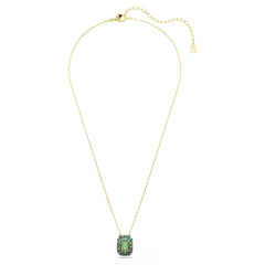 Sublima pendant Octagon cut, Green, 18K gold plated
