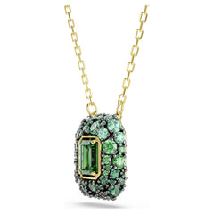 Sublima pendant Octagon cut, Green, 18K gold plated