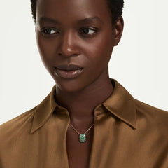 Sublima pendant Octagon cut, Green, 18K gold plated