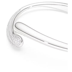 Classica bangle Intertwining, Round cut, White, Sterling silver
