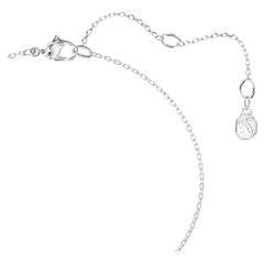 Classica bracelet Round cut, Interlocking, White, Sterling silver