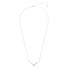 Classica necklace Round cut, White, Sterling silver