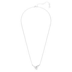 Classica pendant Round cut, Interlocking, White, Sterling silver