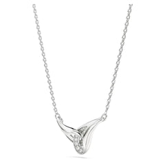 Classica pendant Round cut, Interlocking, White, Sterling silver
