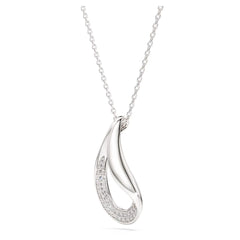 Classica pendant Round cut, Long, White, Sterling silver