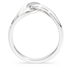 Classica ring Round cut, Interlocking, White, Sterling silver