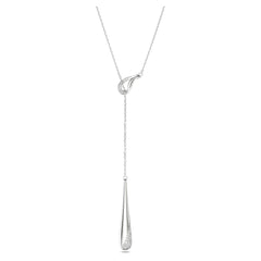 Classica Y pendant Round cut, White, Sterling silver