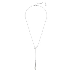 Classica Y pendant Round cut, White, Sterling silver