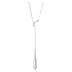 Classica Y pendant Round cut, White, Sterling silver