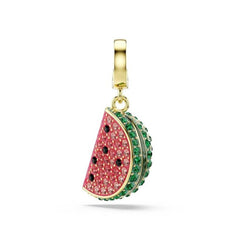 Idyllia Watermelon charm, red, gold plated