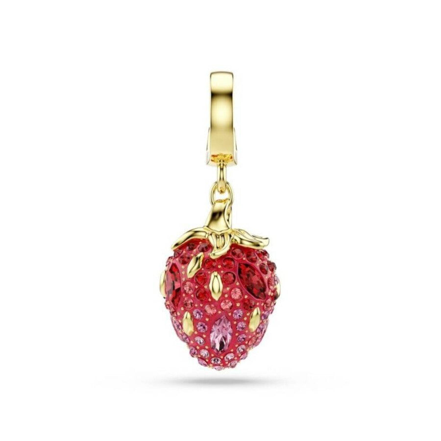 Idyllia Strawberry charm, red, gold plated