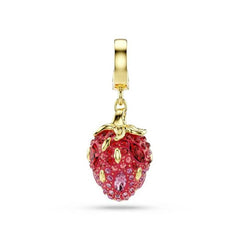 Idyllia Strawberry charm, red, gold plated