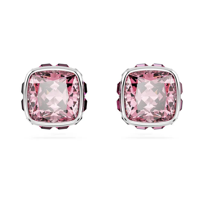 Birthstone Stud Pierced Earrings October Pink Stone