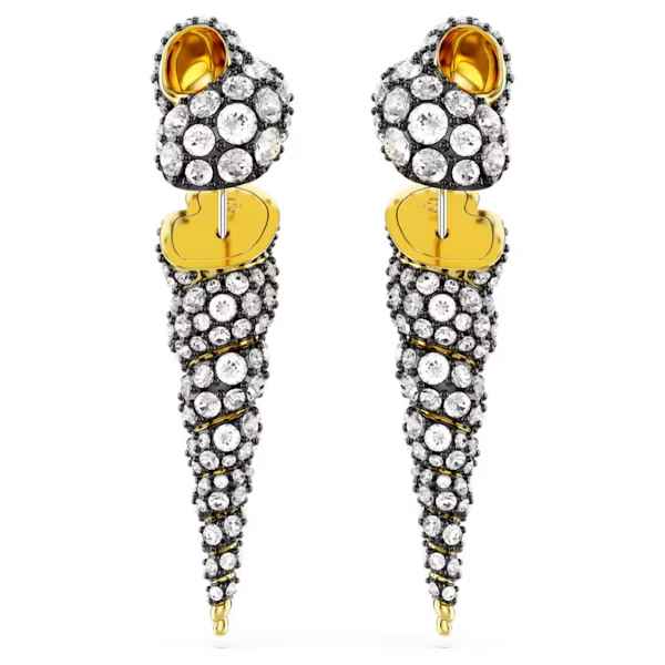 Idyllia Shell Drop Pierced Earrings White
