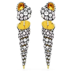 Idyllia Shell Drop Pierced Earrings White