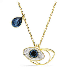 Symbolica Evil Eye Pendant W/Charm Gold Tone