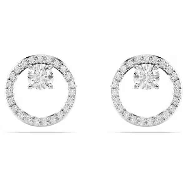 Constella Pierced Earrings Stud White