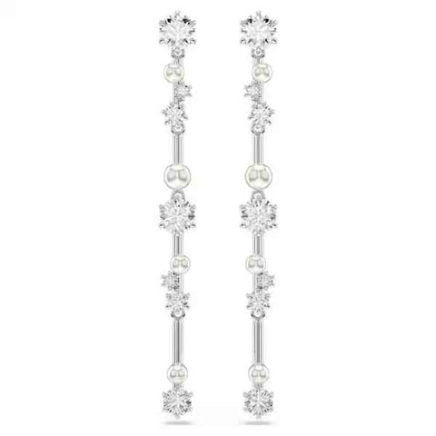 Constella Pierced Drop Earrings White Pearl