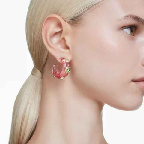 Dulcis Pierced Hoop Earrings Multicolor