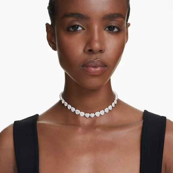 Swarovski Ariana Grande Capsule Tennis Heart Choker White