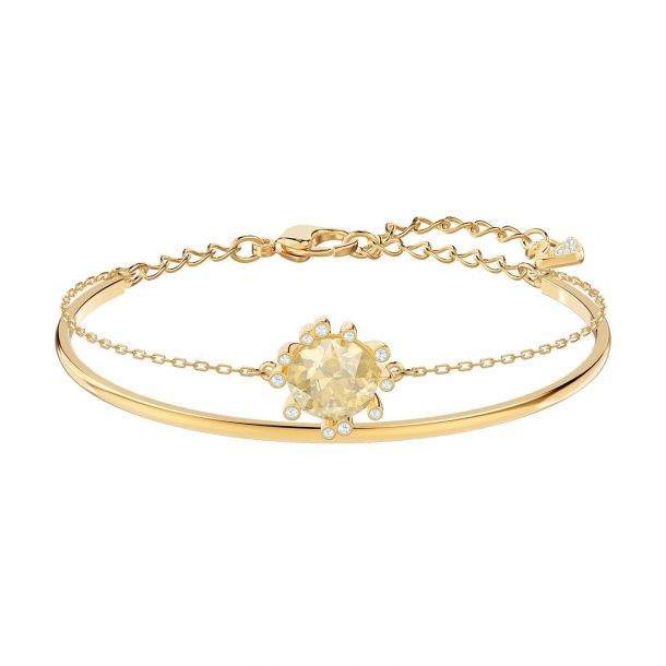 Swarovski Crystal Olive Golden Yellow Crystal Bangle Bracelet - LAST IN STOCK