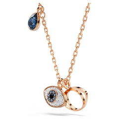 Symbolica pendant Eye, Multicolored, Rose gold-tone plated