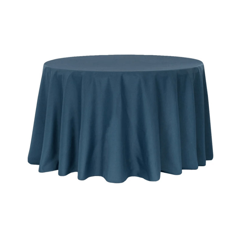 Elegant Round Navy Blue Table Cloth RENTAL