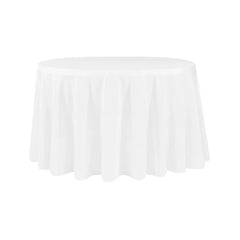 Elegant Round White Table Cloth RENTAL