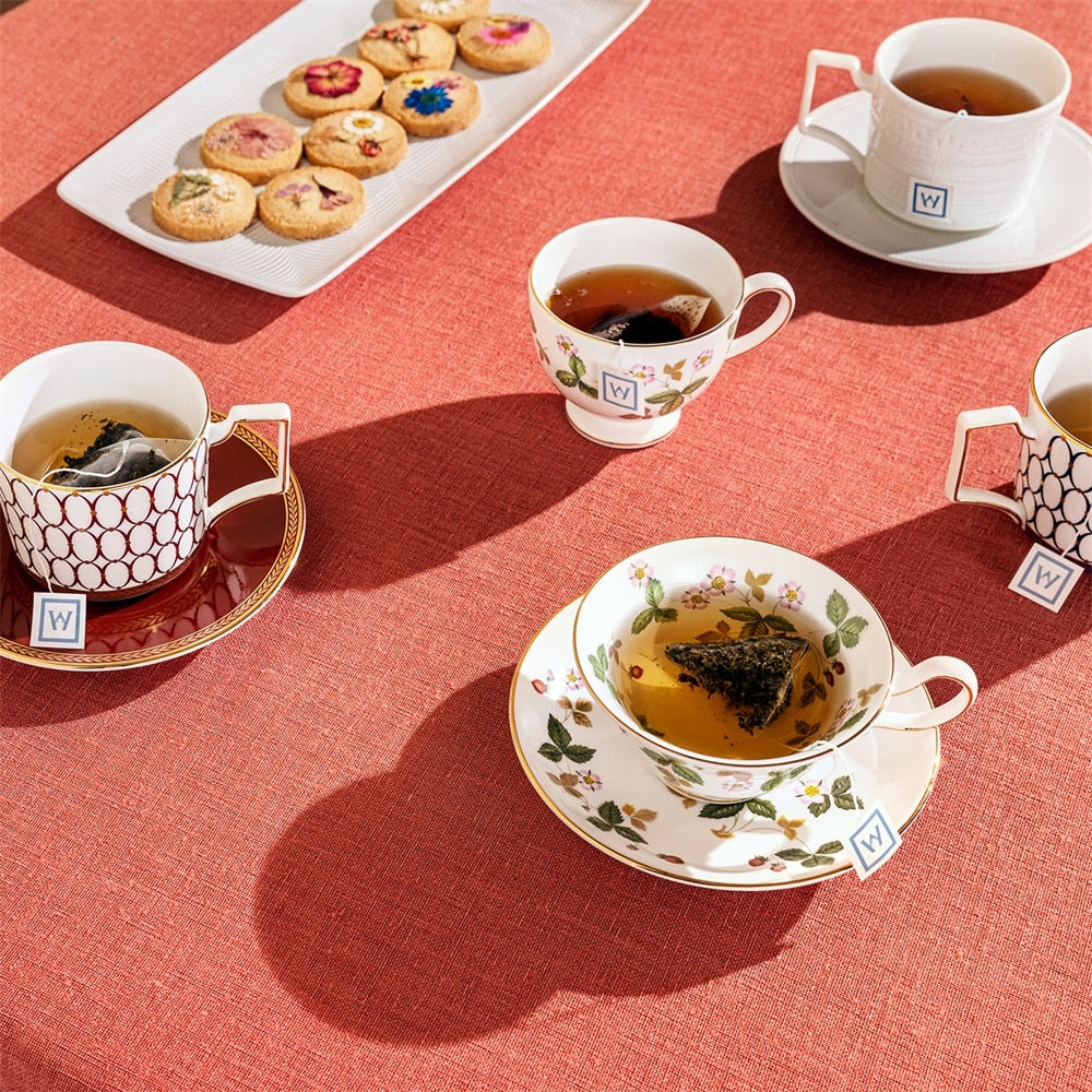 Renaissance Red Teacup & Saucer