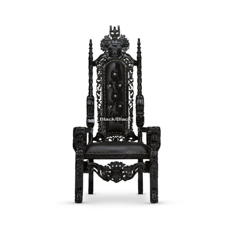 King Throne Chair - Black RENTAL
