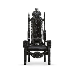 King Throne Chair - Black RENTAL