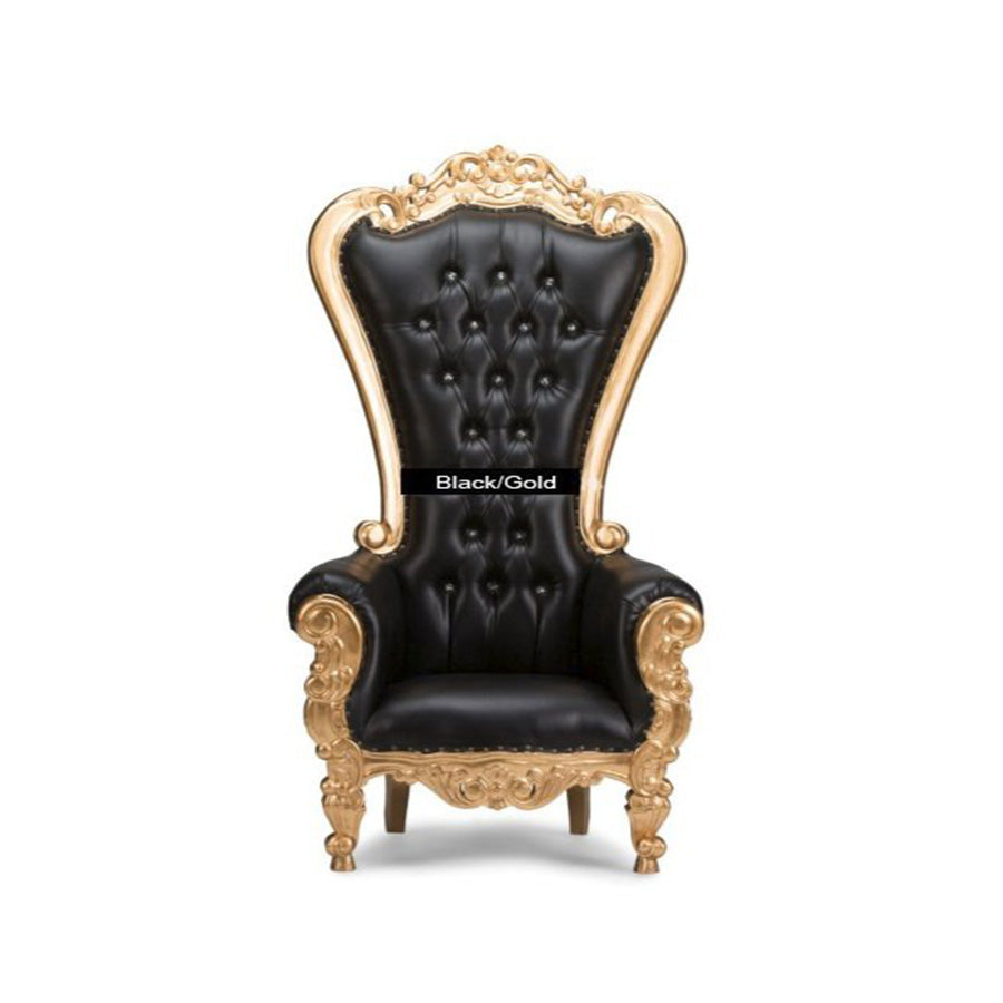 Throne Chair - Black/Gold RENTAL