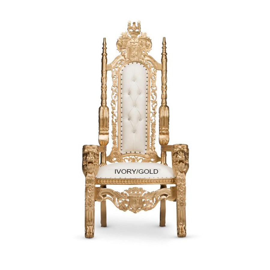 King Throne Chair - Gold RENTAL