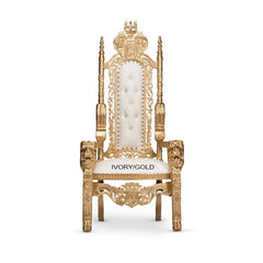 King Throne Chair - Gold RENTAL