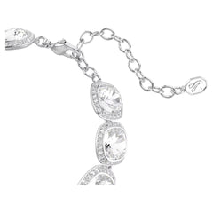 Una Angelic bracelet Cushion cut, White, Rhodium plated
