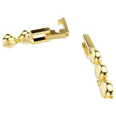 Una Angelic bracelet Round cut, White, Gold-tone plated