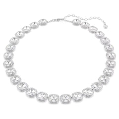 Una Angelic necklace Cushion cut, White, Rhodium plated