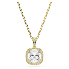 Una Angelic pendant Cushion cut, White, 18K gold plated