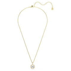Una Angelic pendant Cushion cut, White, 18K gold plated