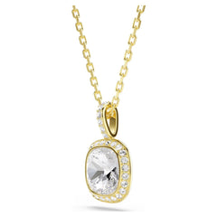 Una Angelic pendant Cushion cut, White, 18K gold plated